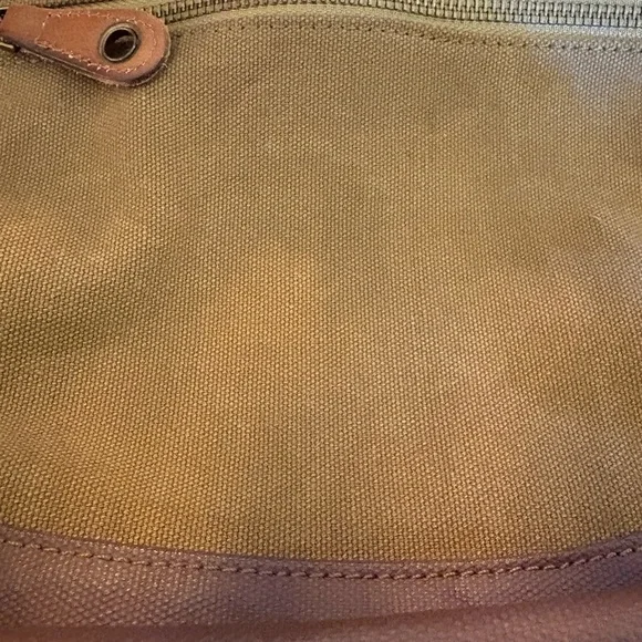 TSD Brand Canvas & Leather Crossbody Bag Olive/Brown, Earth & Style Collection - Picture 7 of 10